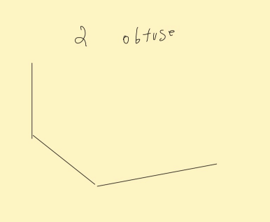 Attempt at drawing triangle with two obtsue angles