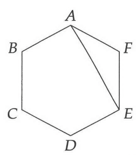 A diagonal from A to E